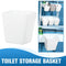 Storage Basket Plastic Back Hanging Bucket Portable Remote Control Organizer: