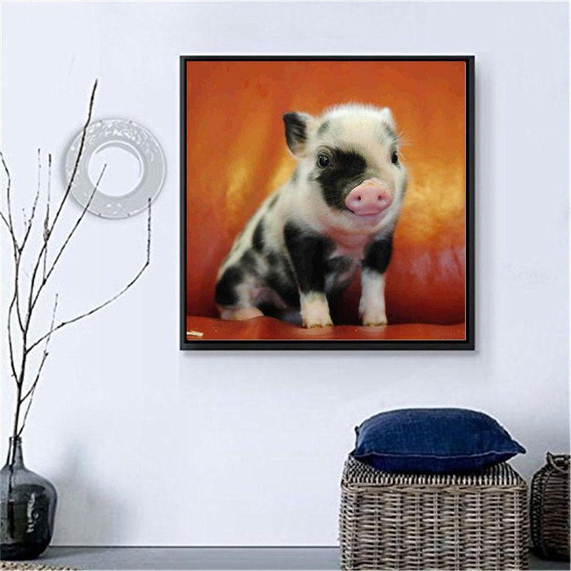 DIY Diamond Painting Cross Stitch 5D Pig Full Drill Embroidery Home Decor Newly