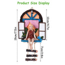Outdoor Yard Art Ladder Window Door Sculpture Tree Statue Fairy House Hanging