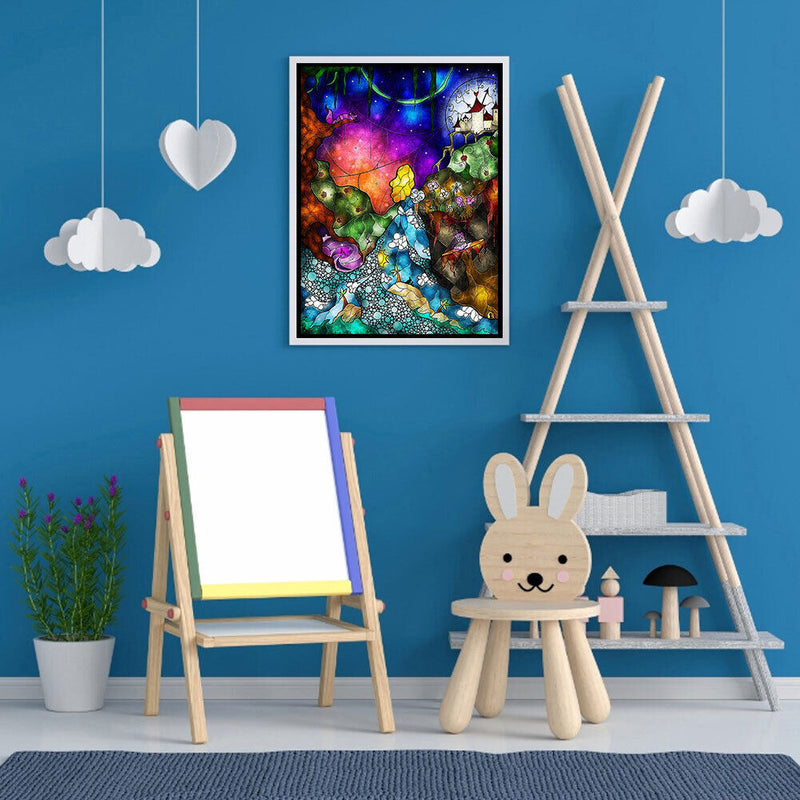 Girl Castle Oil Paint By Numbers Kits DIY Handpainted on Canvas Wall Art