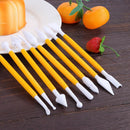 8pcs/set 16 Patterns Fondant Cake Decorating Sugar Craft Modeling (Yellow)