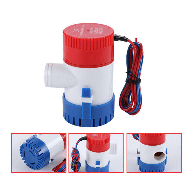 #A DC 12V 24V Marine Bilge Pump Electric Submersible Pumps for Kayak Marine Boat