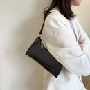Fashion Women Leather Totes Shoulder Bag Alligator Pattern Small Daily Handbag