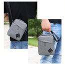 Men Retro Oxford Spinning Shoulder Bag Sports Outdoor Travel Handbag (Grey)