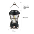 Solar Powered LED Camping Hanging Lanterns Waterproof Tent Lights (Black)