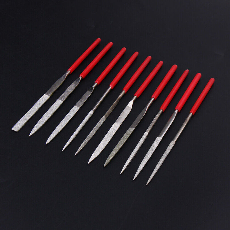 10Pcs Guitar Violin Zither Diamond File Needle Handle Files Instrument DIY Newly