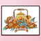 Partial Embroidery Teapot Stamped Canvas 14CT DIY Cross Stitch Kits (J531) Newly