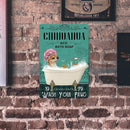 Bathing Dog Retro Metal Plate Tin Sign Plaque Poster Wall Art for Bar (2) Newly