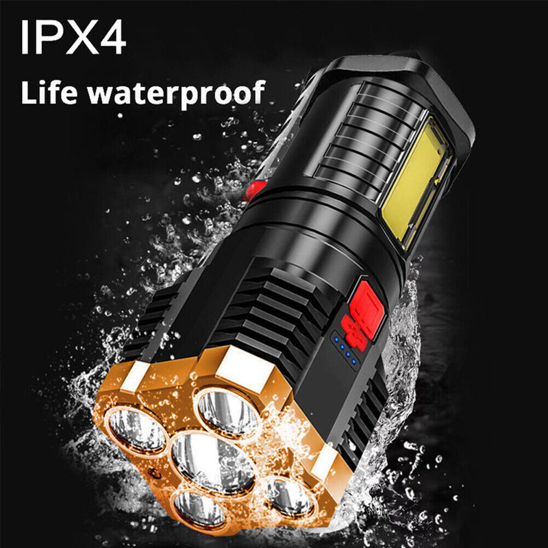 Strong USB Rechargeable Flash Light 500LM COB Outdoor Camping Fishing Light