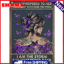 11CT Full Embroidery Kit DIY Elegant Girl Back Printed Cross Stitch Handicraft
