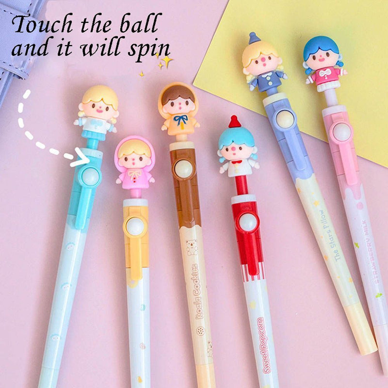 Writing Supplies Unzip Black Ink Cartoon Pencils Rotating pen Gel Pens