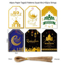 Supplies Moon&Star Paper Tag Hang Tags Gift Wrapping Eid Mubarak Labels