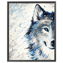 Full Embroidery Set Cross Stitch Needlework Kit 11CT Snow Wolf Animal Art DIY
