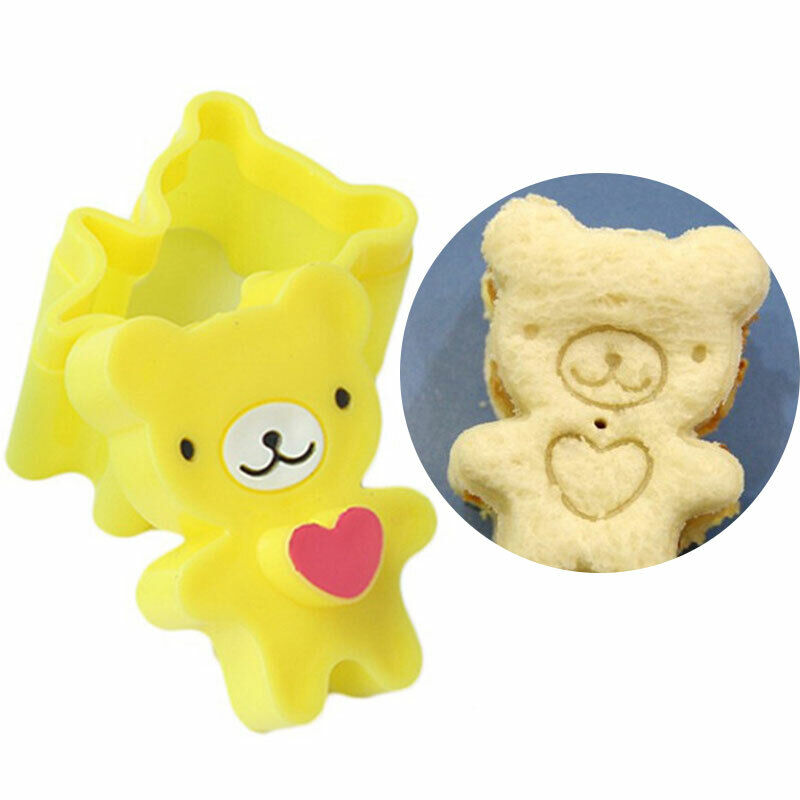 3x Mini Sandwich Cutters Shapes For Kids Plastic Bento Sandwich Cutters Molds ne