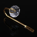 2pcs Curtain Hanger Hook Wall Buckle Handle for Closet Drawer (Golden)