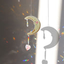 Crystal Light Catching Jewelry Ornament Wind Chime Pendant (Moon and Stars)