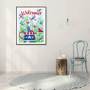 5D Flag Flower Mosaic Diamond Painting Drawing Partial Special Shape Drill Craft