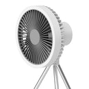 Desk Stand Air Cooling Fan with Tripod Tent Ceiling Fan (White 10000mAh) Newly