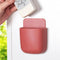 Wall Storage Box Phone Plug Holder Rack Desktop Organizer Stand (Red)