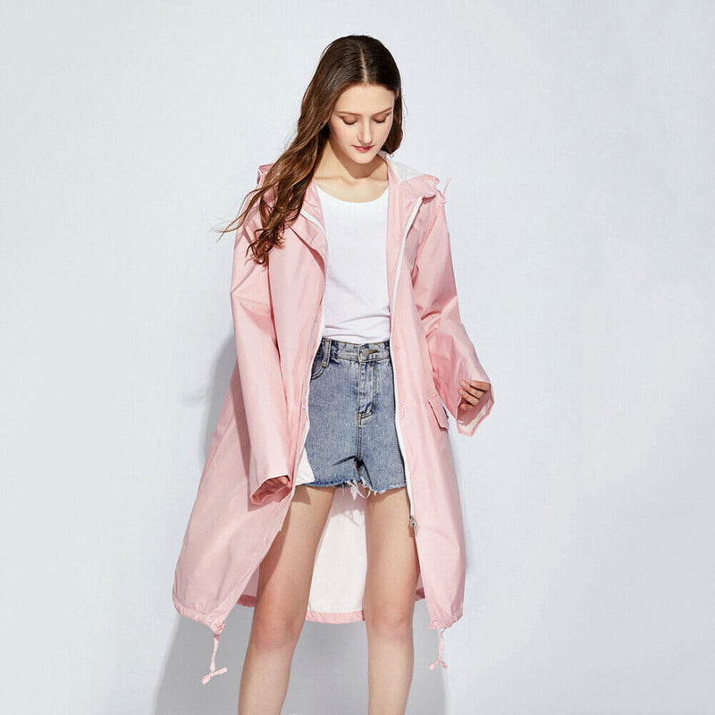 Unisex Tunic Hooded Raincoat Waterproof Outdoor Cycling Rain Poncho (L) Newly