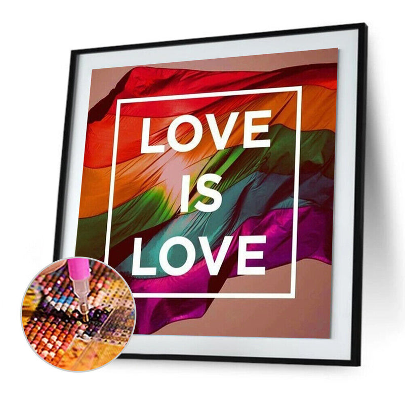 5D DIY Diamond Painting Full Round Drill rainbow flag Picture of Rhinestone