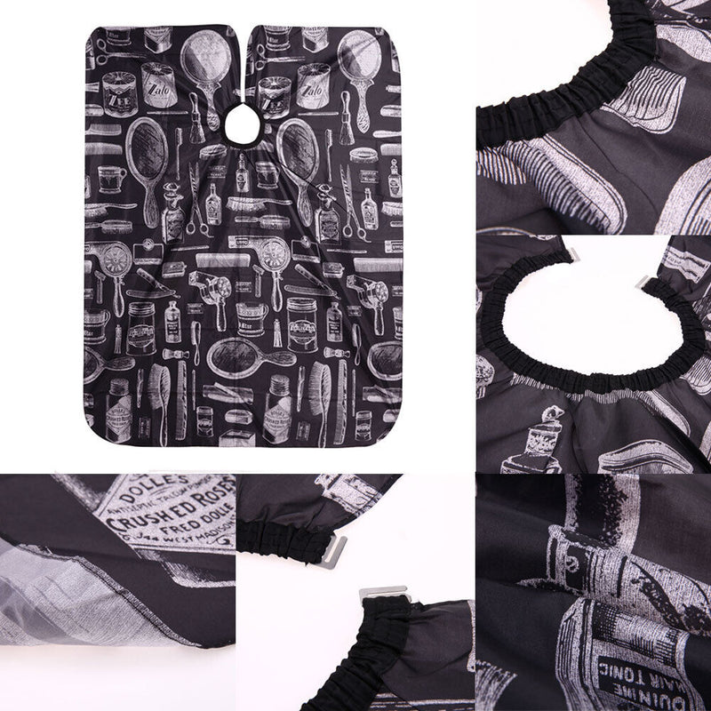 Apron Cartoon Pattern Cutting Hair Waterproof Cloth Salon Beard Hairdresser