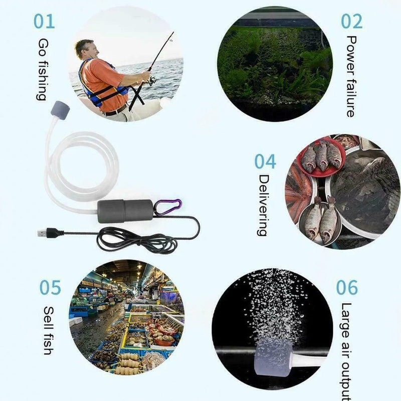 Monocrystalline Silicon 20W Outdoor Aquarium Fish Tank Portable Pump Oxygen V8W4