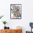 Stamped Cross Stitch Kits Butterflies Plants Embroidery DIY Sets 2 Strands 14CT