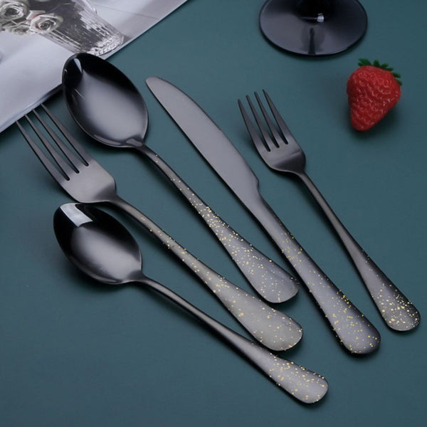 Durable Spoon Fork Knives Kits Complete Dinnerware Set Tableware Cutlery Set