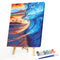 Waves Oil Paint By Numbers Kits Canvas DIY Picture Hand Painted Wall Art