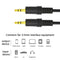 3.5mm AUX Cable Male to Male Audio Cord Line for Speaker Headphones (Black)