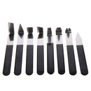 8PCS Stainless Steel Ceramic Clay Sculpture Wax/Rubber Handle DIY Ceramic Carving