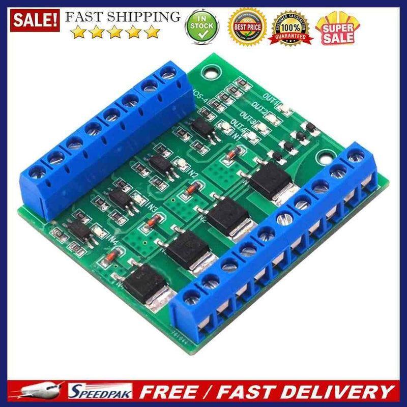 4-Channel MOSFET PLC Amplifier Board Driver Module 10A Optocoupler Isolatio