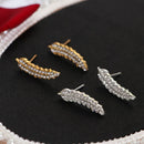 Charm Elegant Leaf Earrings Stud Earring Crystal Earrings Dangle Drop Earrings