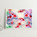 DIY Handmade Digital Picture Beautiful Fish Frameless Oil Painting By Number