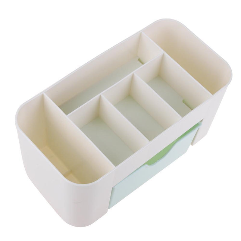 Desktop 6 Grid Makeup Organizer Storage Cosmetic Drawer Case(Light Green) Newly