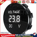 D3 Car Motorcycle DC 12-24V Digital Panel Voltmeter Voltage Meter (White) Newly