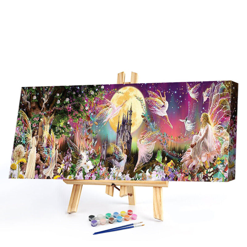 Butterfly Elves Oil Paint By Numbers Kits DIY Wall Art Craft Coloring Drawing