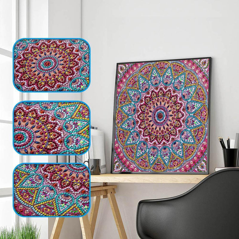 5D DIY Special Shaped Diamond Painting Color Flower Cross Stitch Embroidery