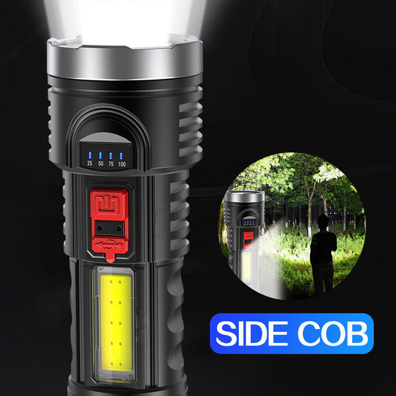 LED Handheld USB Rechargeable Strong Light for Outdoors Camping Electric Torch