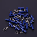 80pcs Zip Slider Highstrength Fishing Line Sinker Slider Slides Hooked Blue