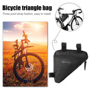 MTB Bike Front Tube Bag Waterproof Road Bicycle Phone Frame Pouch (Black) Newly