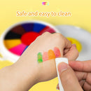 Funny DIY Finger Painting Craft Cardmaking School Kids Washable Education T
