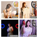 Dimmable Vlogging 10.2 inch 26cm RGBWW Selfie Lamp Ring Video Light Kit