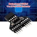 1 to 2 USB2.0 9Pin to USB3.0 19Pin Front Panel Plug Connector for Motherboard