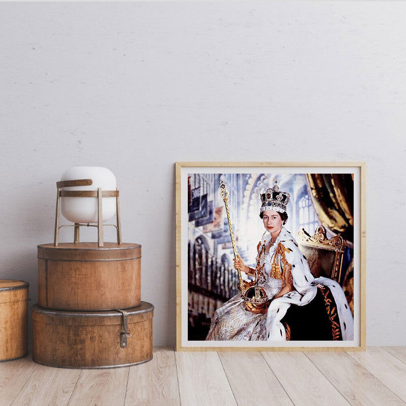 5D DIY Diamond Painting Kits Full Round Drill British Woman Mosaic Picture Decor