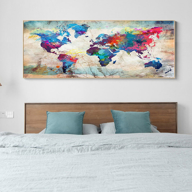 Home Decor Diamond Painting Abstract Map Drill Point Rhinestone Mosaic Pictur