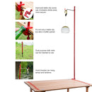 Telescopic Foldable Lamp Rod for Fishing Camping Light Holder Pole (Red) Newly