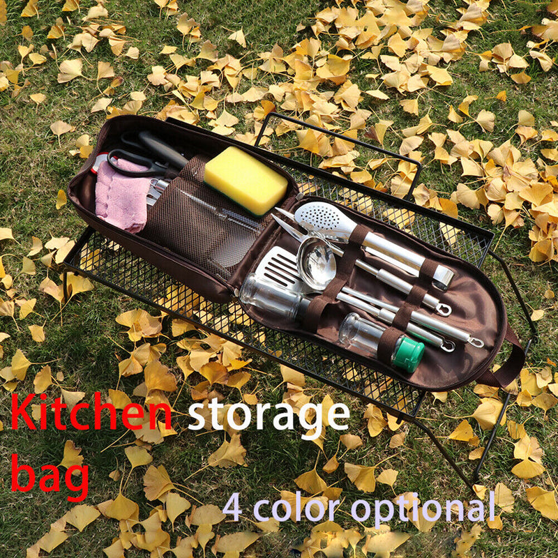 Outdoor Camping Cookware Container Bags Travel Hiking Picnic Pouch (Coffee)