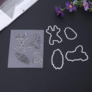 Silicone Rubber Stamp + Cutting Dies Stencil Frame Scrapbook Christmas